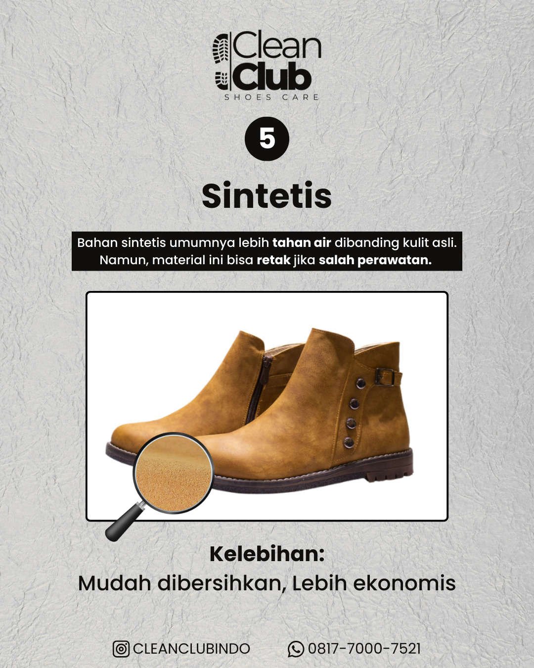 Hasil akhir sepatu bersih dan wangi